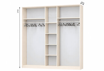 Корпус 2700х600 УНІ Шафа-купе 3D 2700