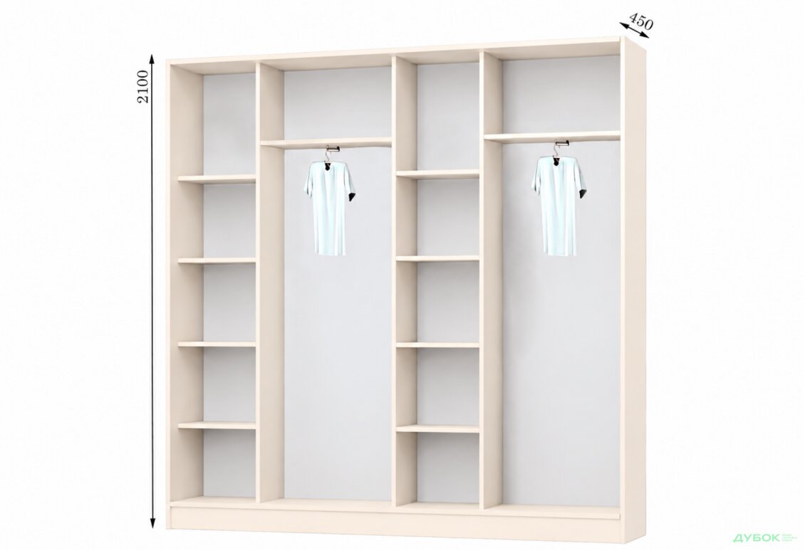 Корпус 2400х450 Шкаф-купе 4D 2400