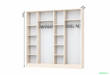 Корпус 2400х600 Шафа-купе 4D 2400
