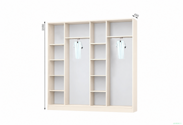 Корпус 2500х450 Шкаф-купе 4D 2500