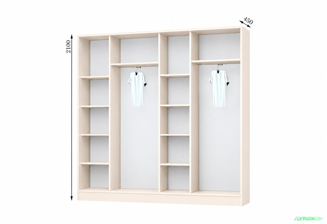 Корпус 2700х450 Шкаф-купе 4D 2700
