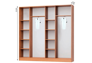 Корпус 2700х450 Шафа-купе 4D 2700 MebelStar