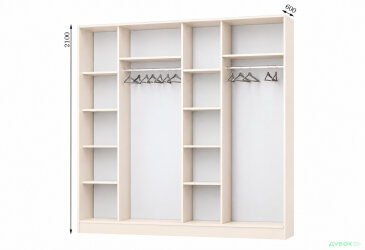 Корпус 2700х600 Шафа-купе 4D 2700