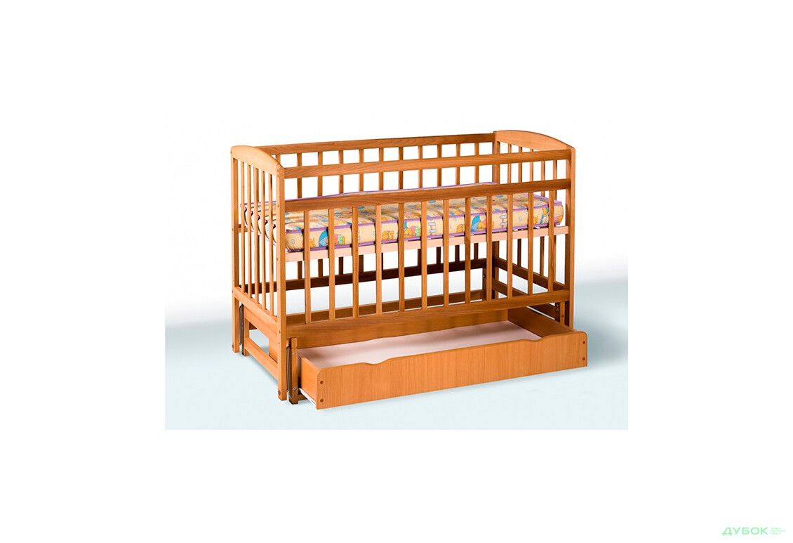 Кроватка детская на шарнирах (с шухлядой) 1В212-2 Гойдалка - Изображение 1 Изображение 1 - Кроватка детская на шарнирах (с шухлядой) 1В212-2 Гойдалка
