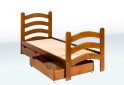 Фото 4 - Кровать с фигурными перилами и шухлядами 1А44 (бук) Гойдалка