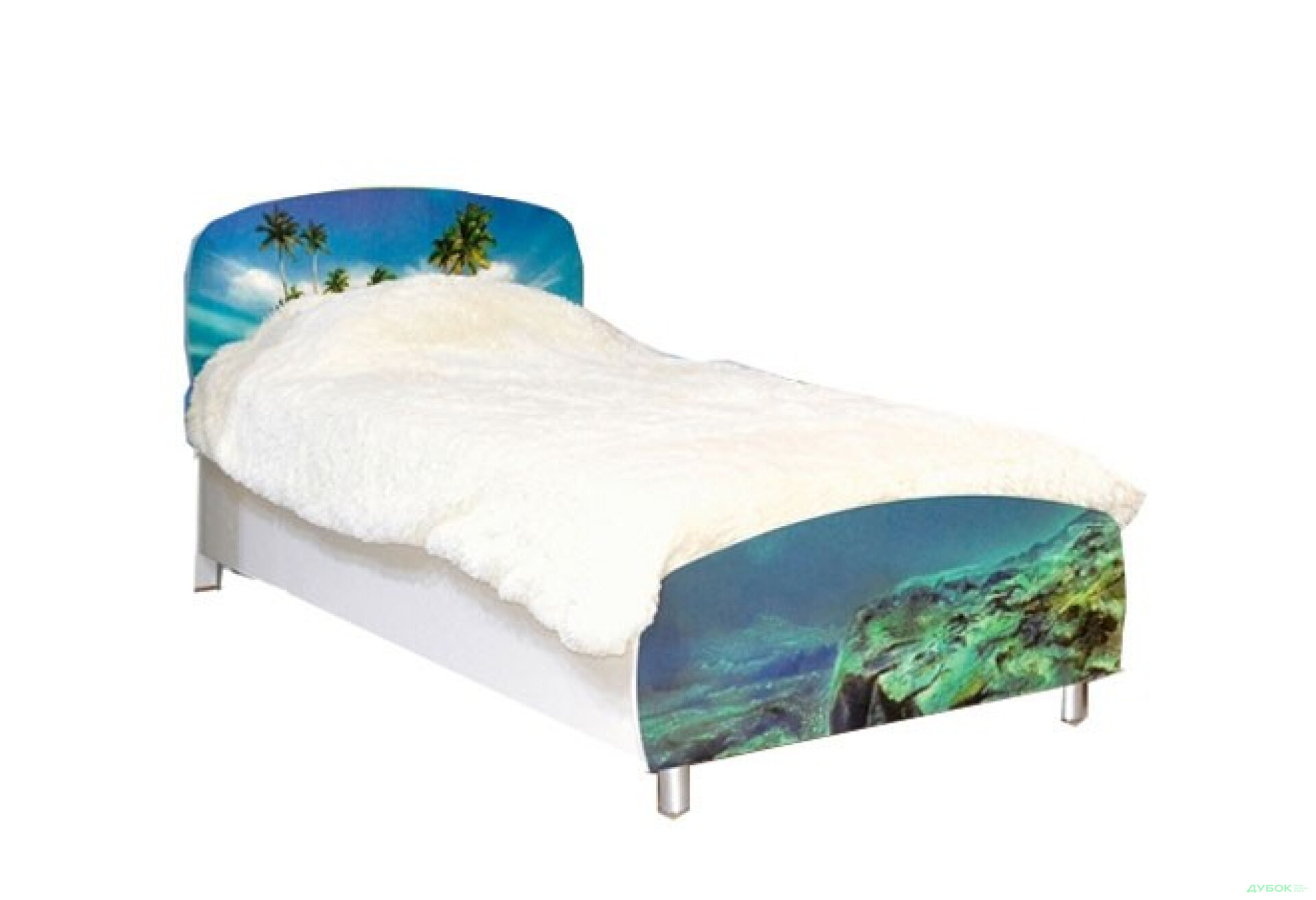 Фото 1 - Ліжко односпальне Мульті Дельфіни Світ Меблів
