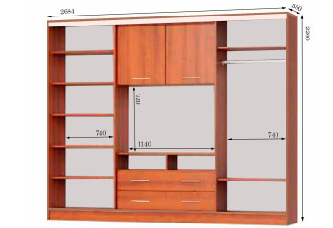 Корпус 270x220x55 Наоми 2.7 Мебель Стар
