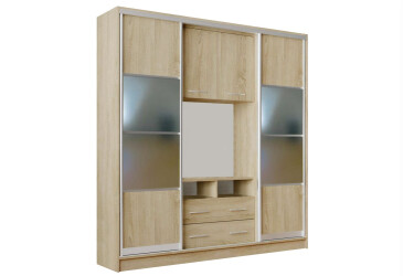 Гостиная Наоми 2.1 Комби ДСП с зеркалом Мебель Стар