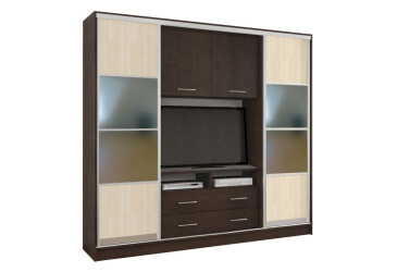 Гостиная Наоми 2.4 Комби ДСП с зеркалом Мебель Стар