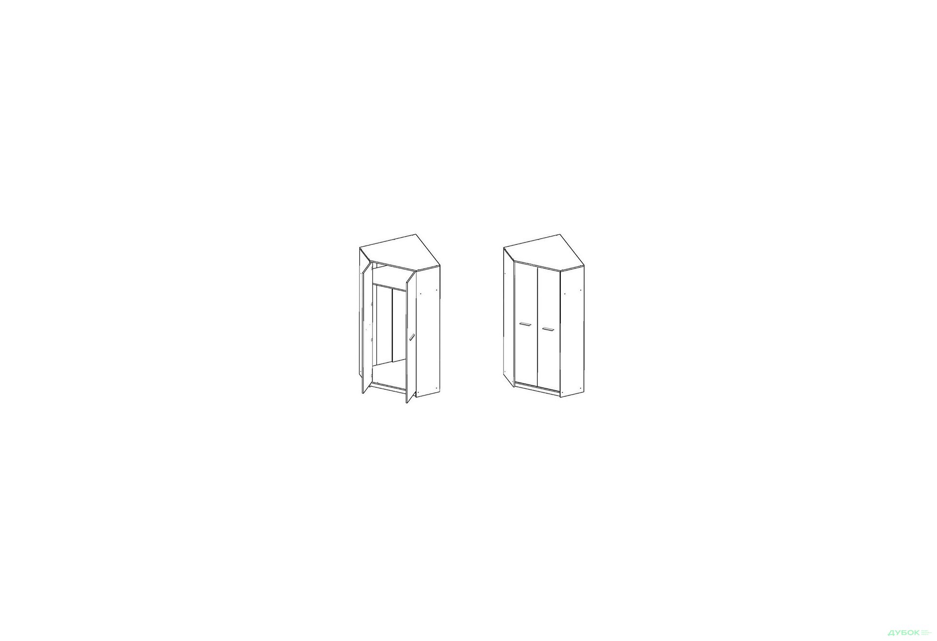 Зображення 3 - Шафа кутова SZFN2D Непо