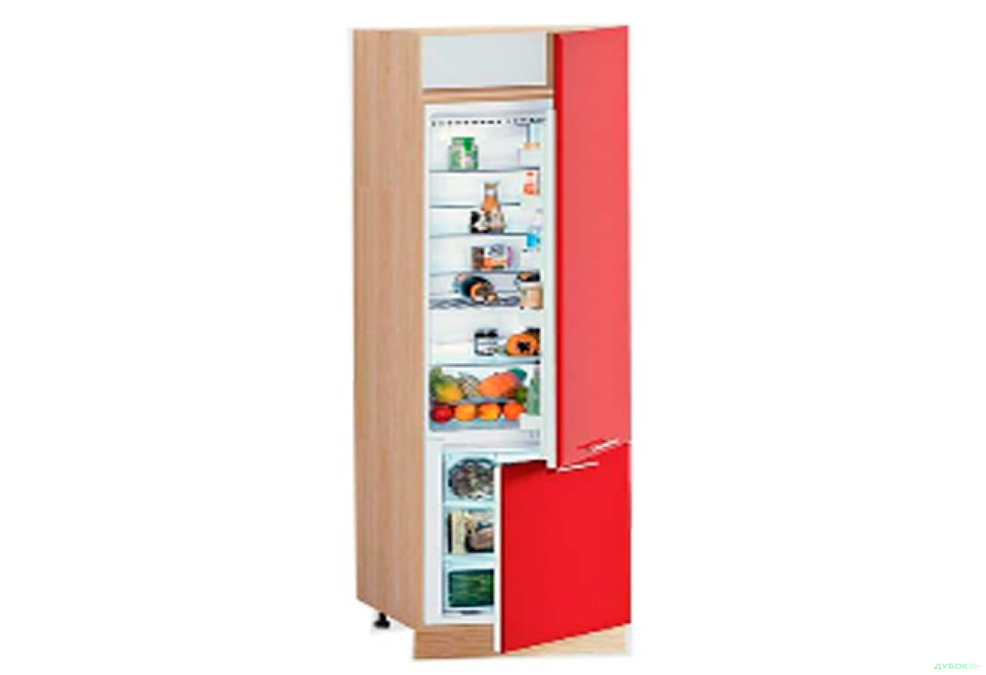 Фото 1 - Т-2893 шкаф под встроенный холодильник Серия Хай-Тек матовая Комфорт Мебель