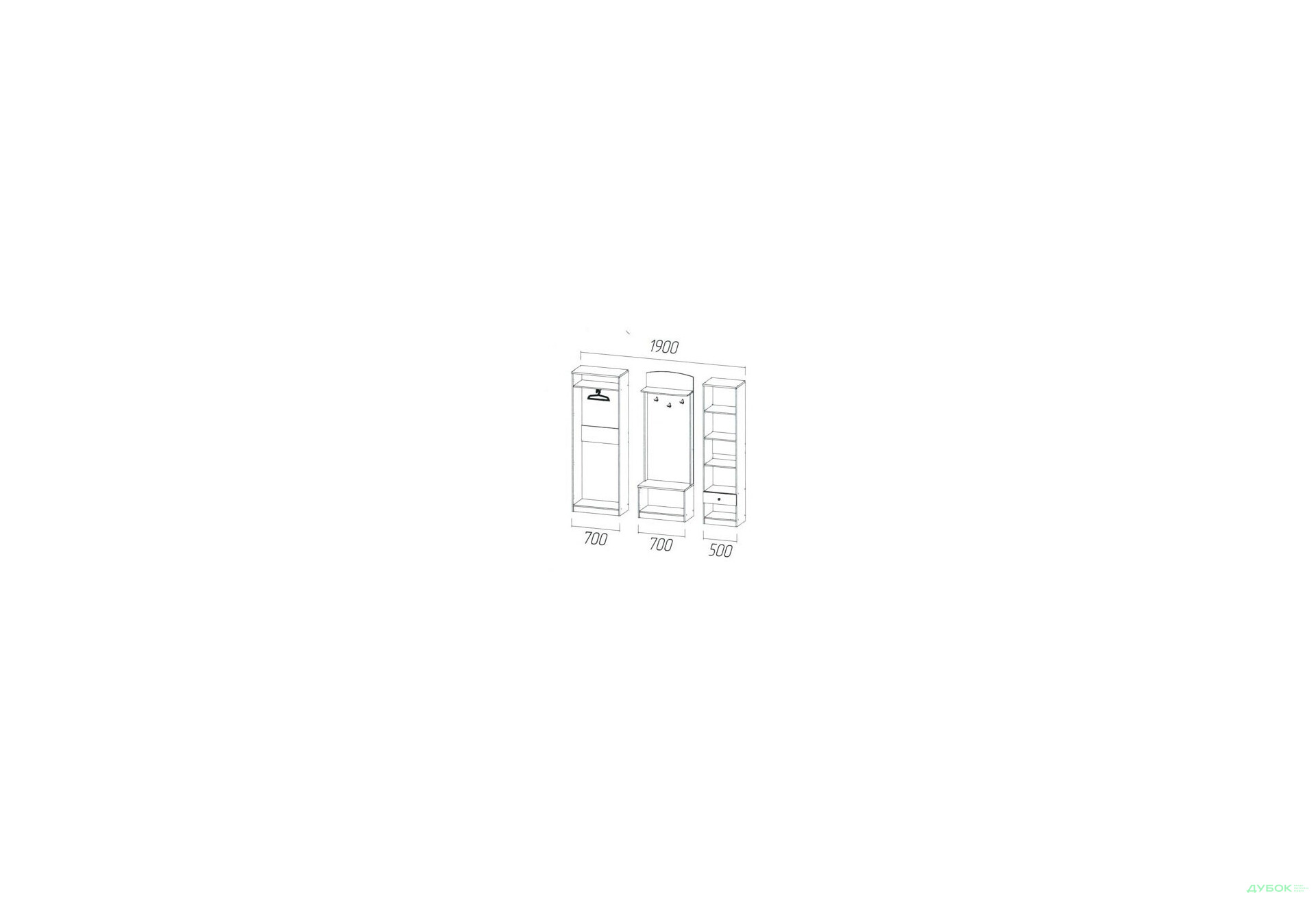 Зображення 2 - Передпокій Серія СОФТ ВТ 815 Комфорт Меблі