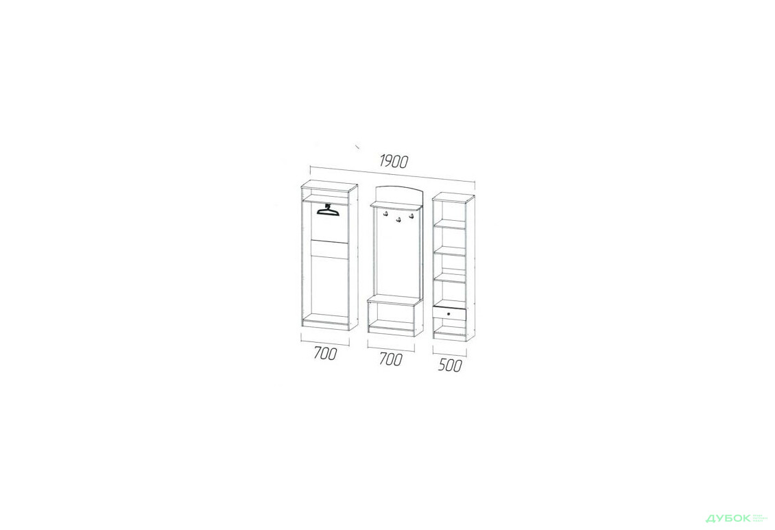 Зображення 2 - Передпокій Серія СОФТ ВТ 815 Комфорт Меблі