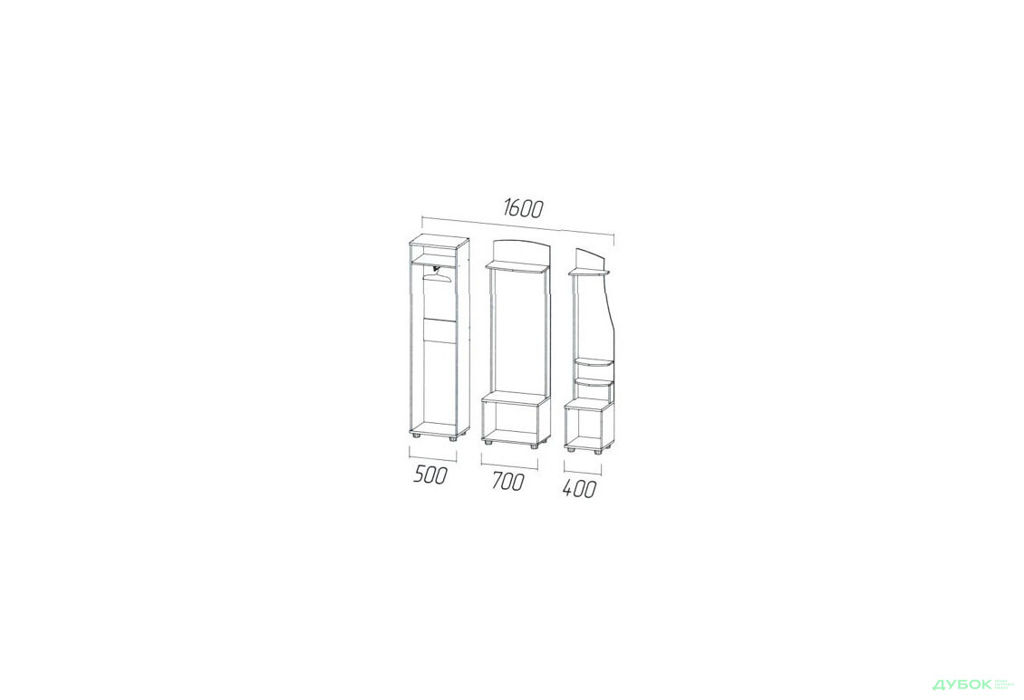 Зображення 2 - Передпокій Серія Класична ВТ 858 Комфорт Меблі