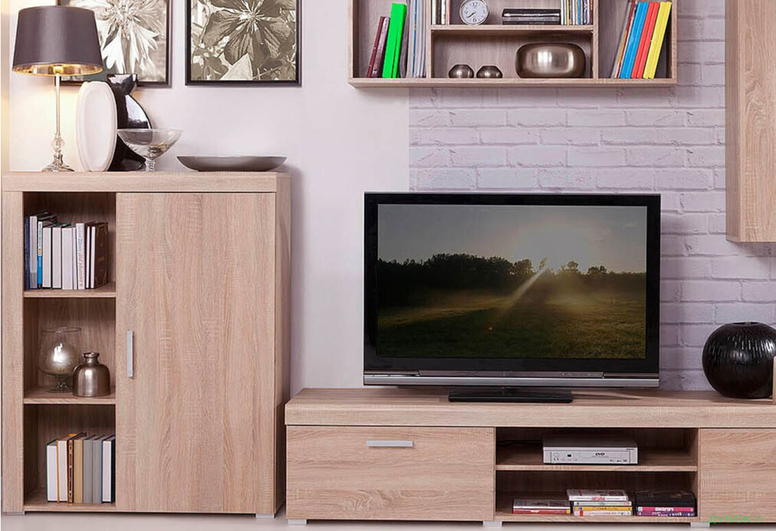 Комод VMV holding Даміс 1-дверний з полицями 90 см Дуб сонома - Зображення 2 Зображення 2 - Комод VMV holding Даміс 1-дверний з полицями 90 см Дуб сонома