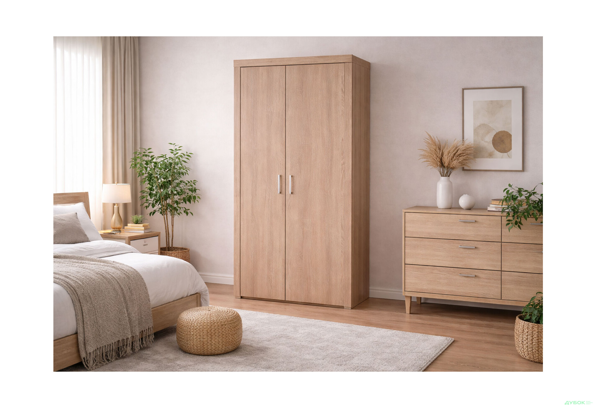 Изображение 2 - Шкаф VMV holding Дамис 2-дверный 90 см Дуб сонома