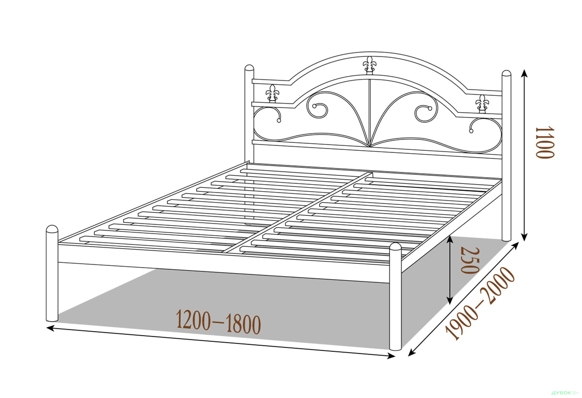 Изображение 3 - Диана 180х200 + вклад ДВП Металл-Дизайн