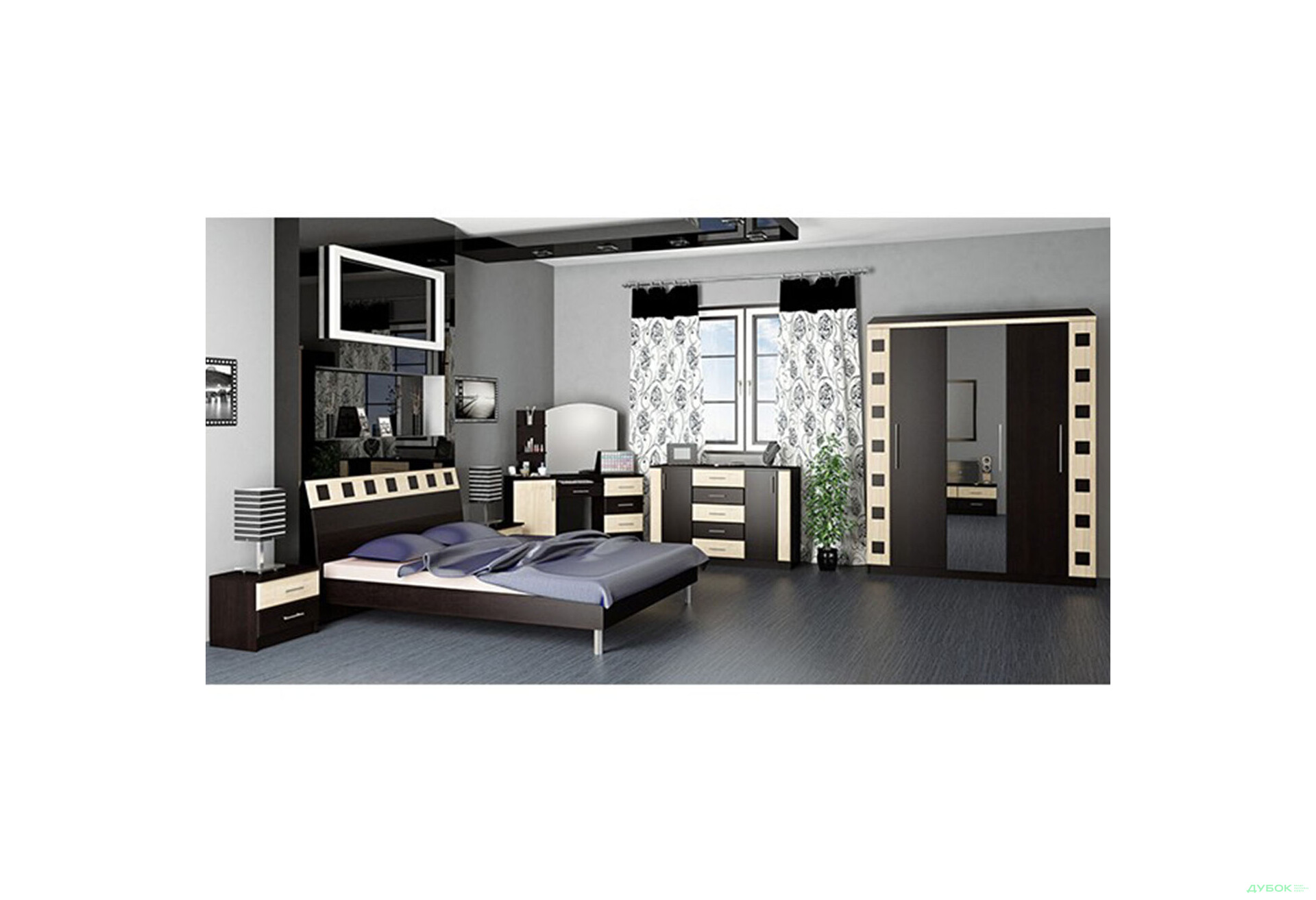 Модульная спальня Лира БМФ - Изображение 1 Изображение 1 - Модульная спальня Лира БМФ