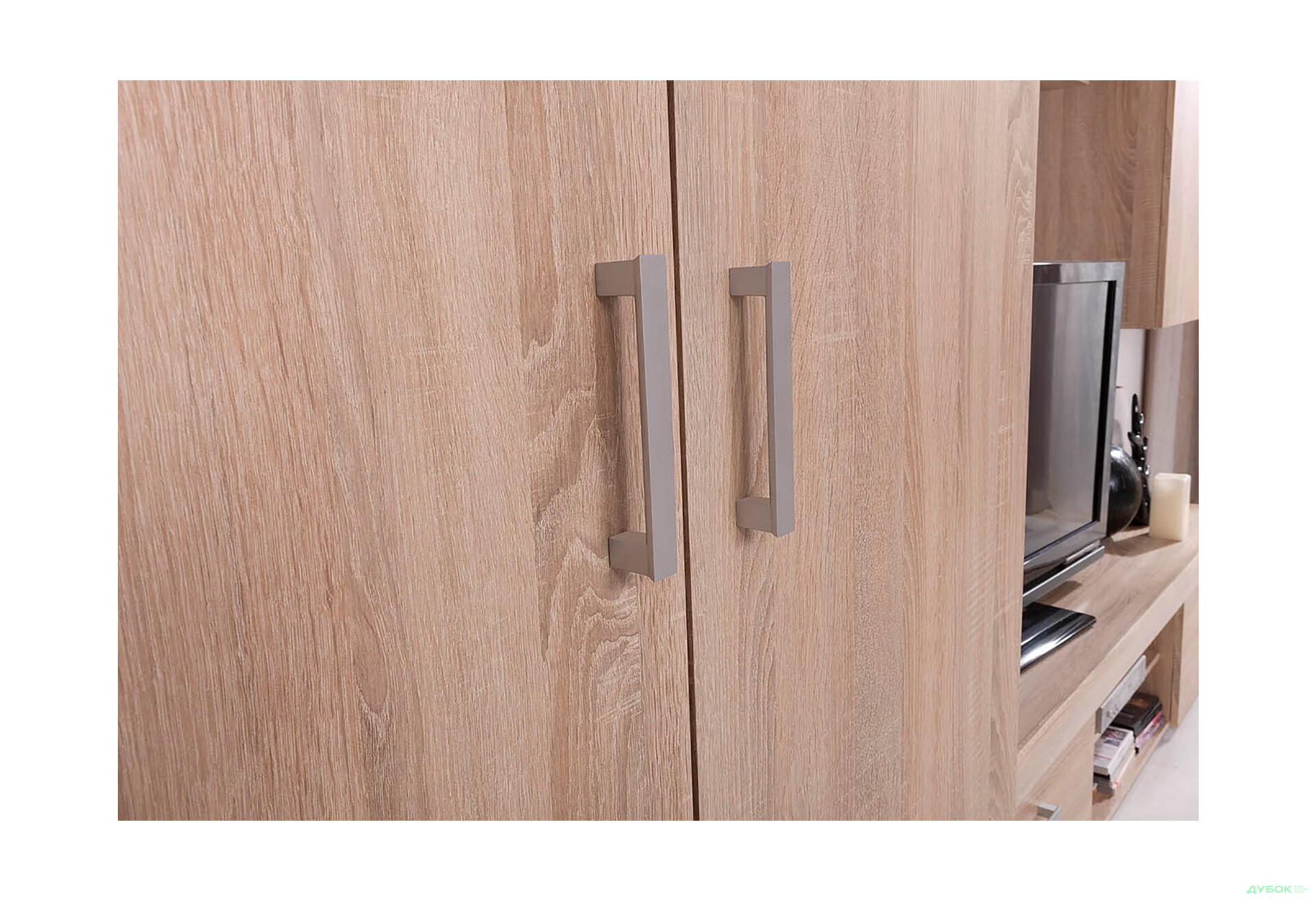 Комплект стінка з шафою VMV holding Даміс 380 см Дуб сонома - Зображення 5 Зображення 5 - Комплект стінка з шафою VMV holding Даміс 380 см Дуб сонома