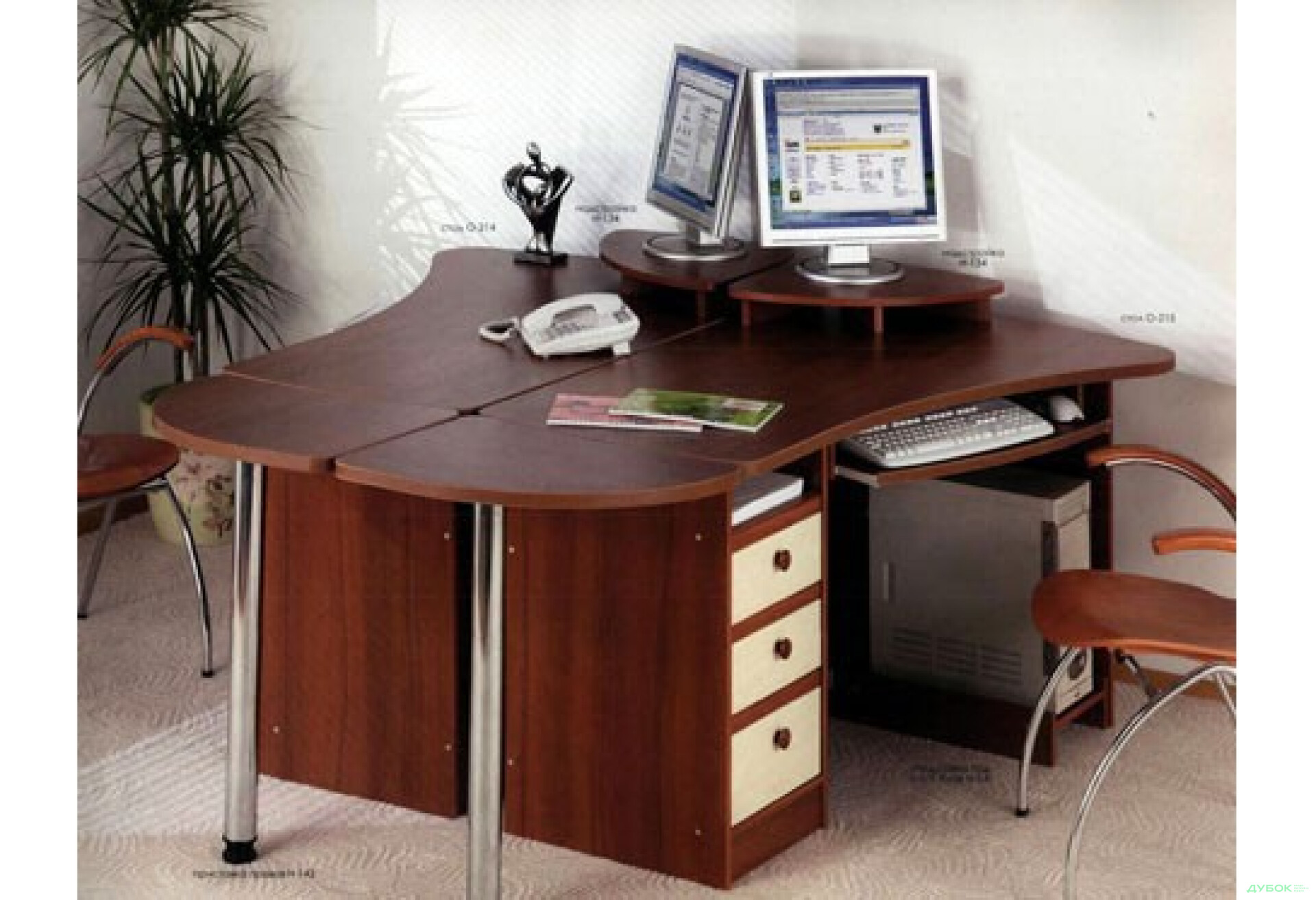 Фото 1 - Офісна система Серія Офісні столи Комфорт Меблі