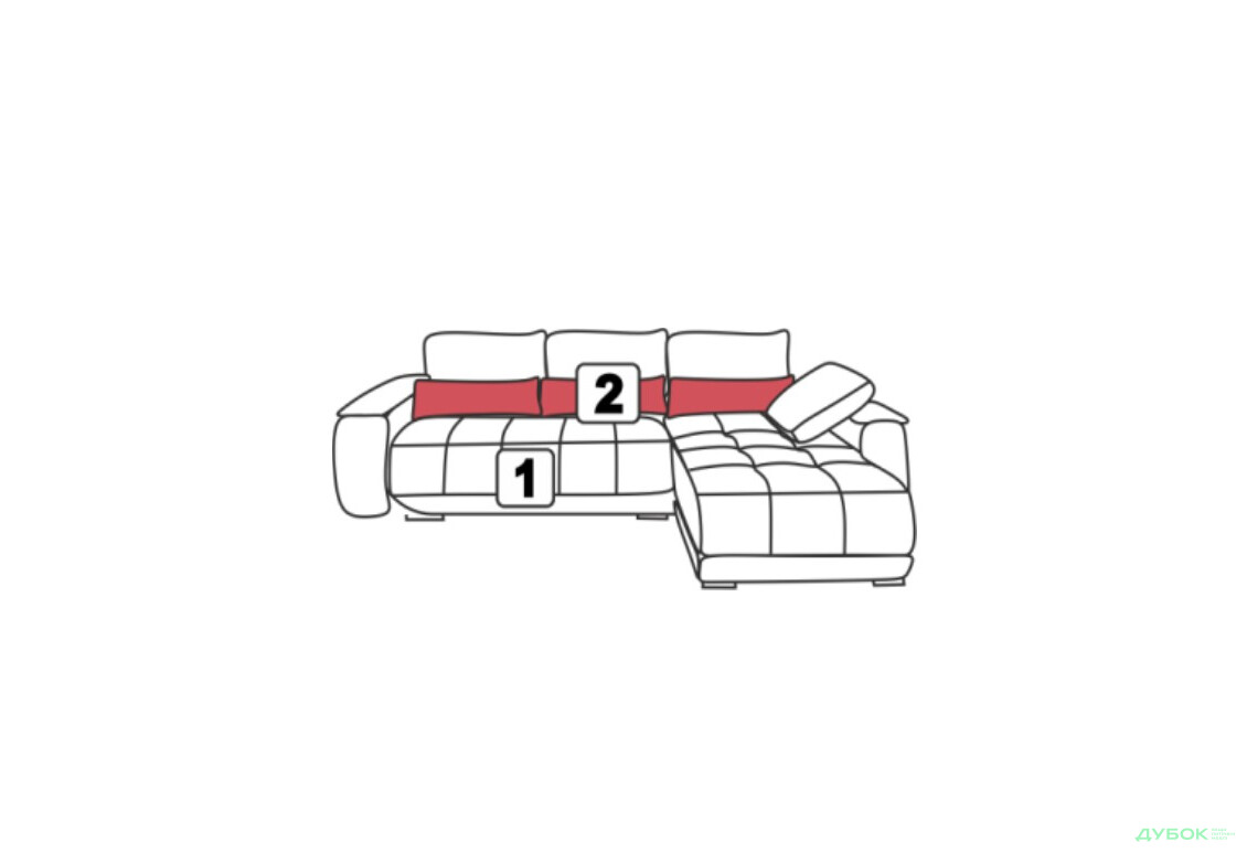 Зображення 6 - М'який куточок Камаро / Camaro кутовий Л/П Давідос