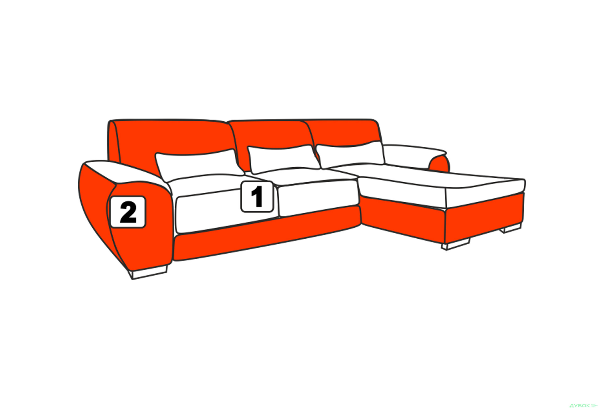Мягкий уголок Рамон Угловой диван Л/П Давидос - Изображение 30 Изображение 30 - Мягкий уголок Рамон Угловой диван Л/П Давидос