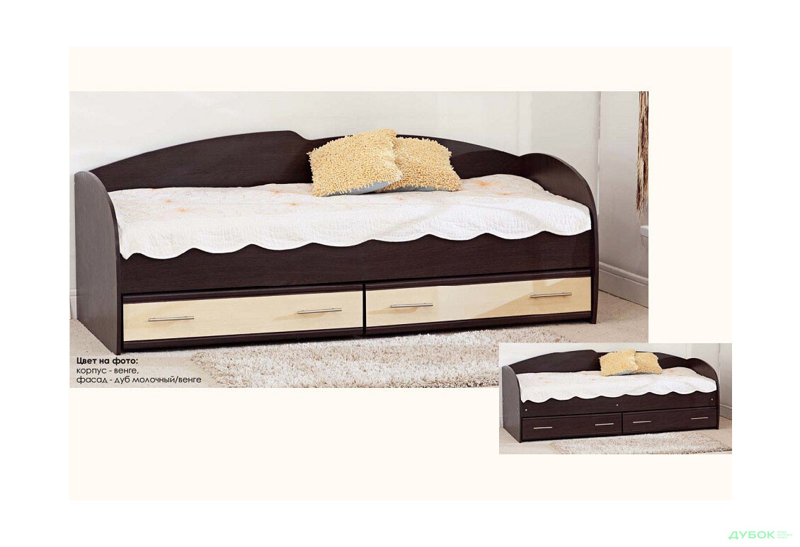 Фото 3 - Ліжко з шухлядами К-117 (без матрацу) Серія Софт Комфорт Меблі