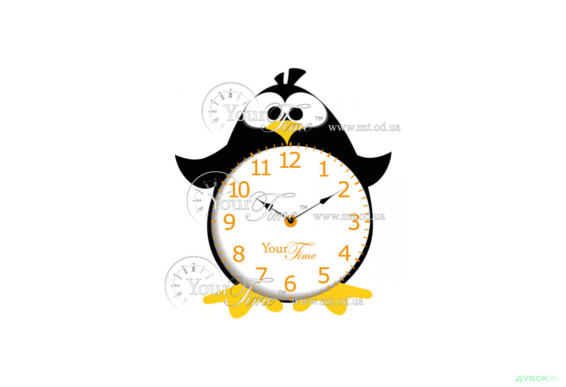 Годинник настінний дитячий Пінгвин 26*4,5*30см (МДФ) S&T
