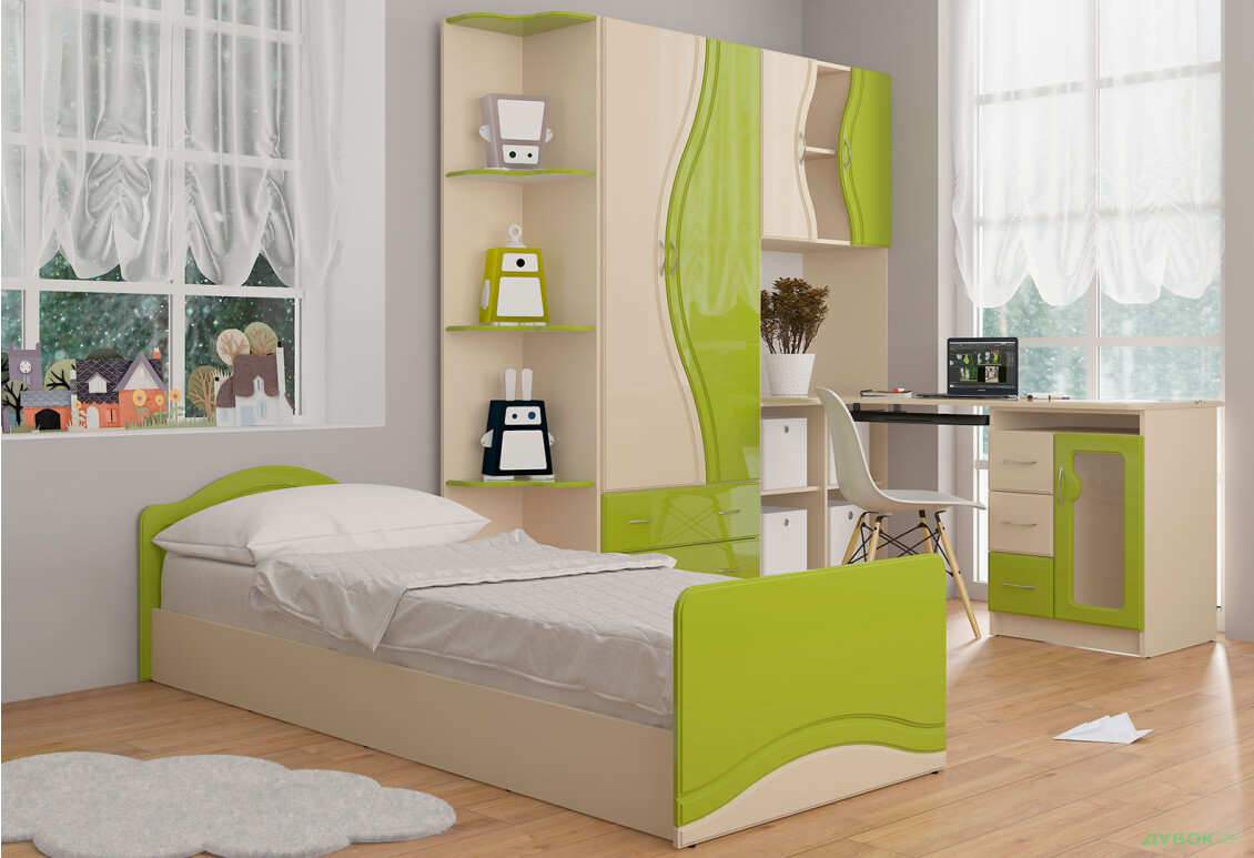 Детская Эколь Лак ІІ с кроватью БМФ - Изображение 1 Изображение 1 - Детская Эколь Лак ІІ с кроватью БМФ