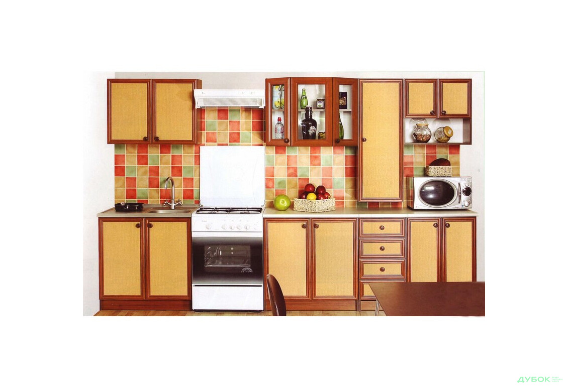 Модульная кухня Тина Нова Ротанг с пеналом БМФ - Изображение 1 Изображение 1 - Модульная кухня Тина Нова Ротанг с пеналом БМФ