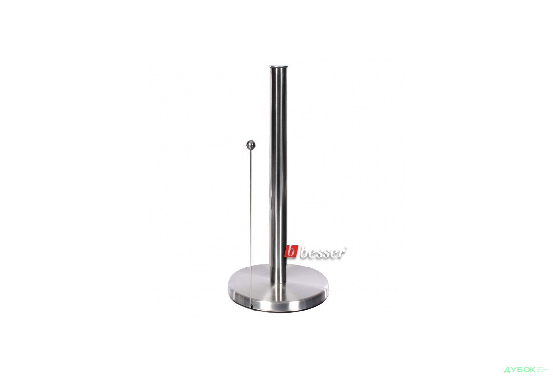 Тримач для паперових рушників Besser, вертикальний з затискачем, хром. сталь Besser