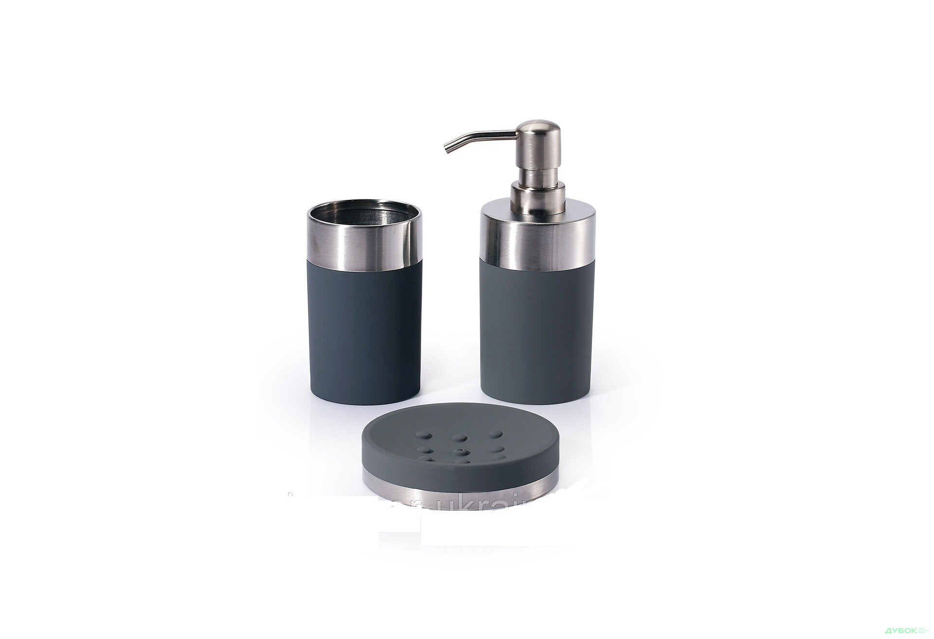 Зображення 1 - Набір в ванну кімнату Bergner 3пр. (граніт) Bergner