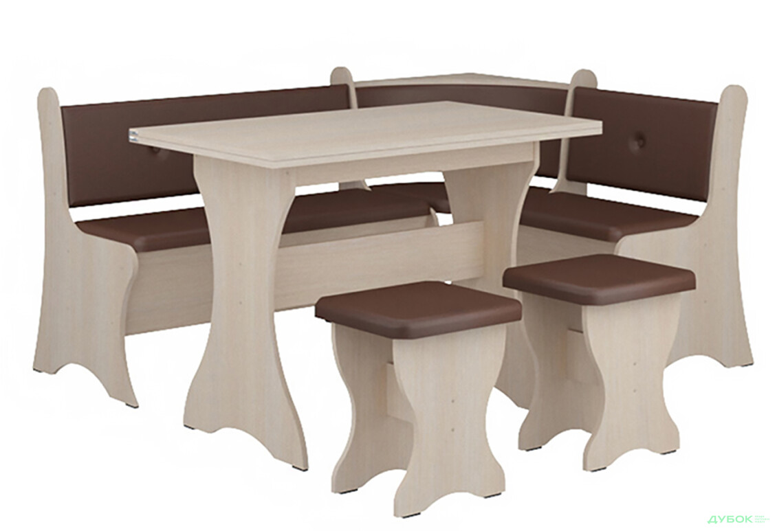 Зображення 2 - Кухонний куточок Маркіз (з розкл.столом №1 + табурет №1-2шт) Пехотін