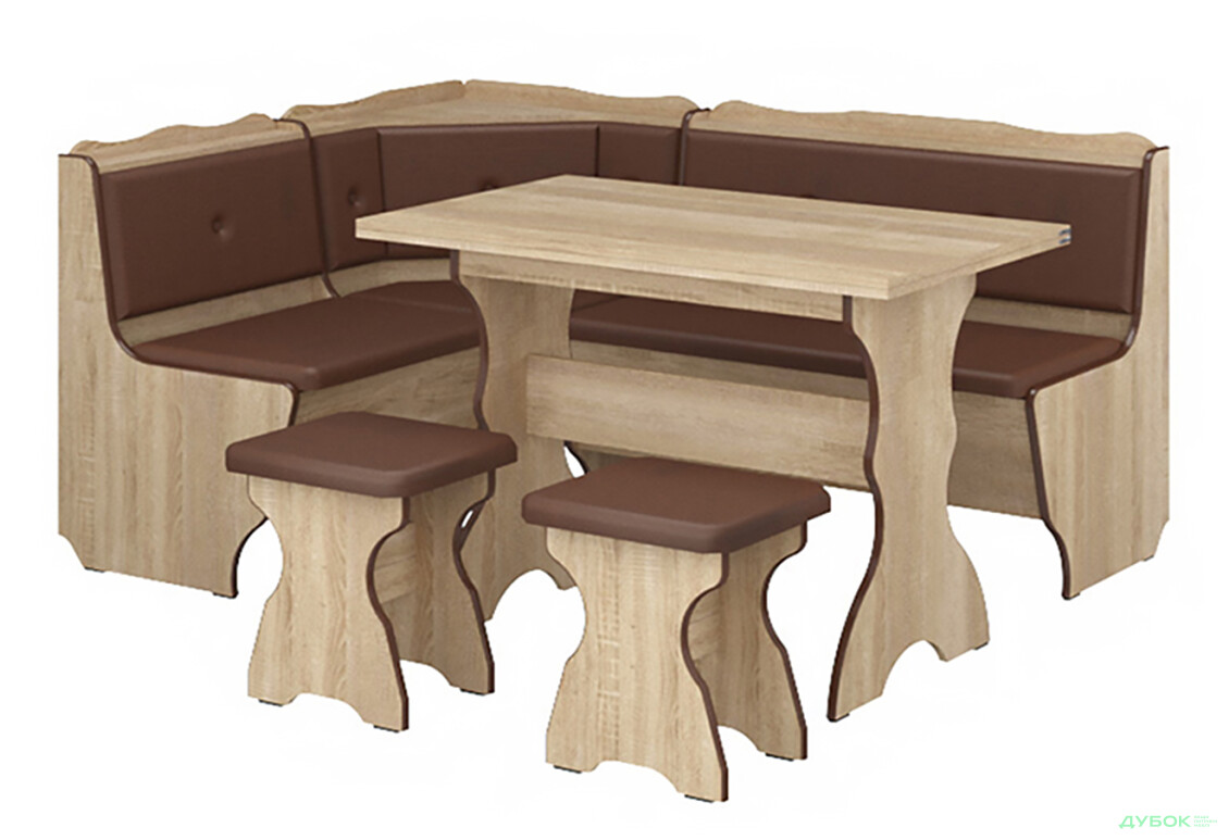 Изображение 3 - Кухонный уголок Президент (уголок Президент + стол раскладной №1 + табурет №1 / 2 шт Пехотин