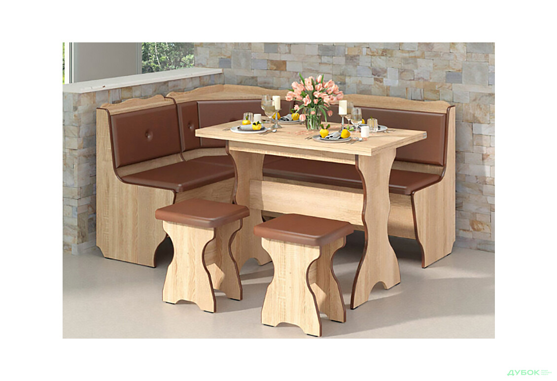 Изображение 6 - Кухонный уголок Президент (уголок Президент + стол раскладной №1 + табурет №1 / 2 шт Пехотин