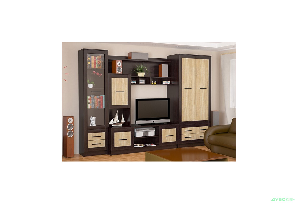 Гостиная Каспий (ТВ 1,05х0,80) Мебель Сервис - Изображение 2 Изображение 2 - Гостиная Каспий (ТВ 1,05х0,80) Мебель Сервис