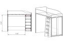 Фото 2 - Кровать-горка Мебель Сервис Валенсия 90х200 см с шкафом, дуб самоа