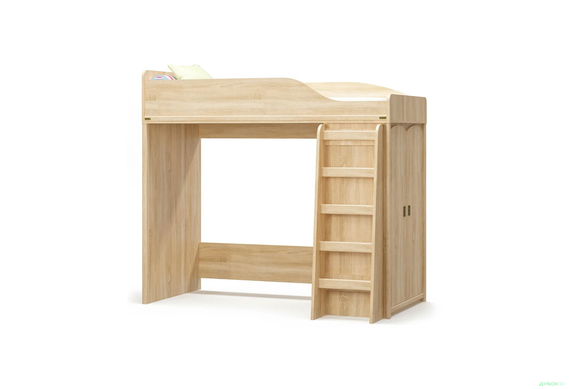 Кровать-горка Мебель Сервис Валенсия 90х200 см с шкафом, дуб самоа - Изображение 1 Изображение 1 - Кровать-горка Мебель Сервис Валенсия 90х200 см с шкафом, дуб самоа