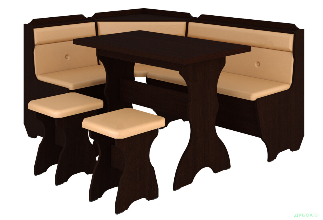 Кухонный уголок Кардинал (с прост. столом) Пехотин