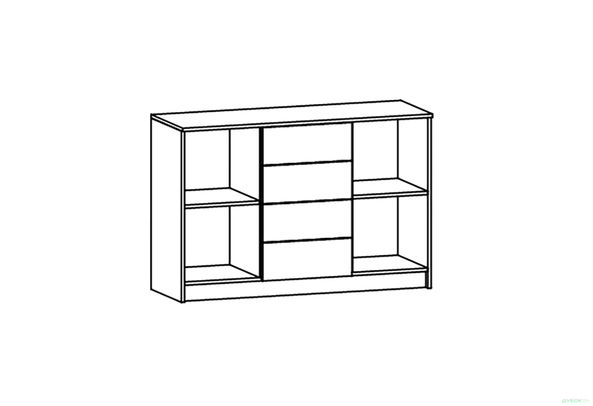 Комод 2Д+4Ш Фантазия Мебель Сервис - Изображение 2 Изображение 2 - Комод 2Д+4Ш Фантазия Мебель Сервис