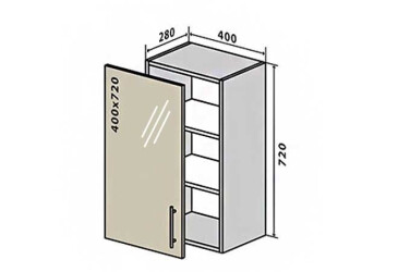 В3 Тумба вітрина 1Д 40 МоДа / MoDa VIP-master
