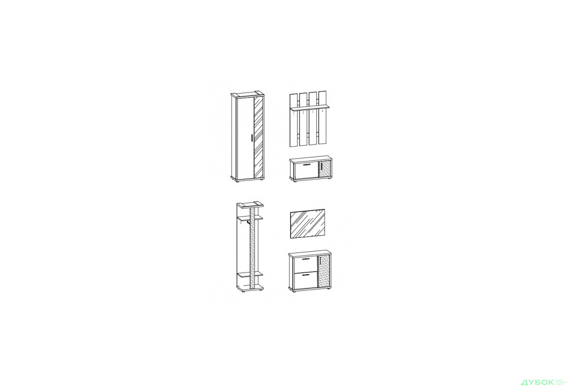 Изображение 2 - Прихожая Лиза Комплект 2.06 ВМВ Холдинг