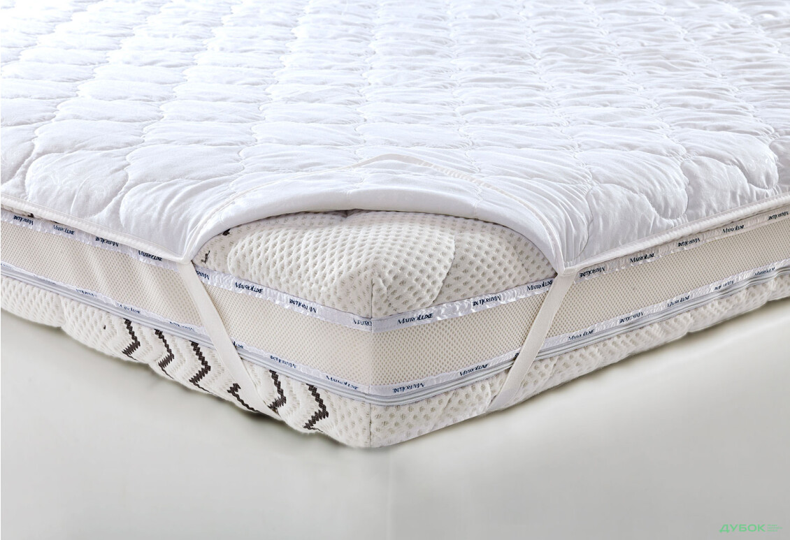 Зображення 2 - Наматрацник двосторонній (бязь біла) з кут.фіксаторами Matroluxe
