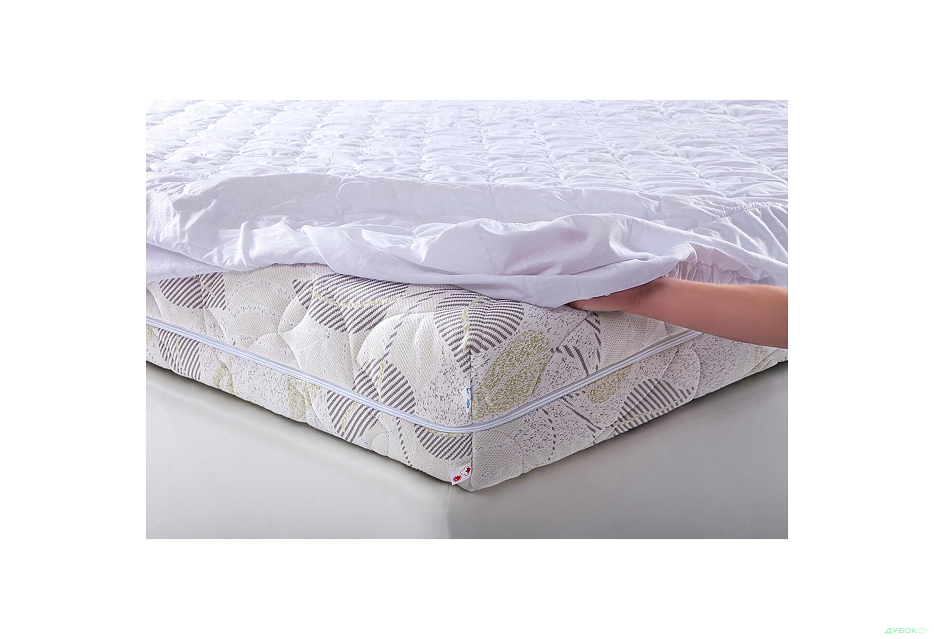 Зображення 3 - Наматрацник натяжний з бортами (бязь біла) Matroluxe