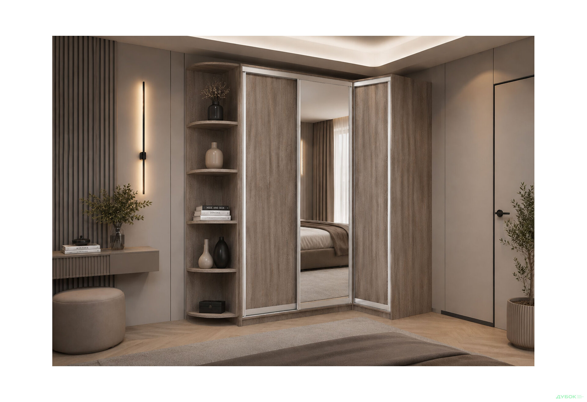 Зображення 2 - Шафа-купе кутова 3Д 2200х2100х900х600