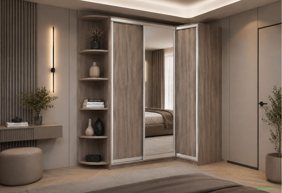 Зображення 2 - Шафа-купе кутова 3Д 2200х2100х900х600