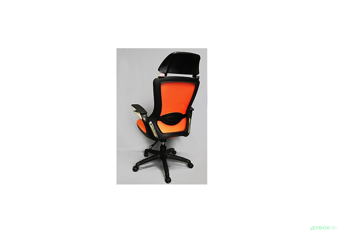 Фото 3 - Кресло Boomer сетка оранжевая, каркас черный арт. 512453 АМФ