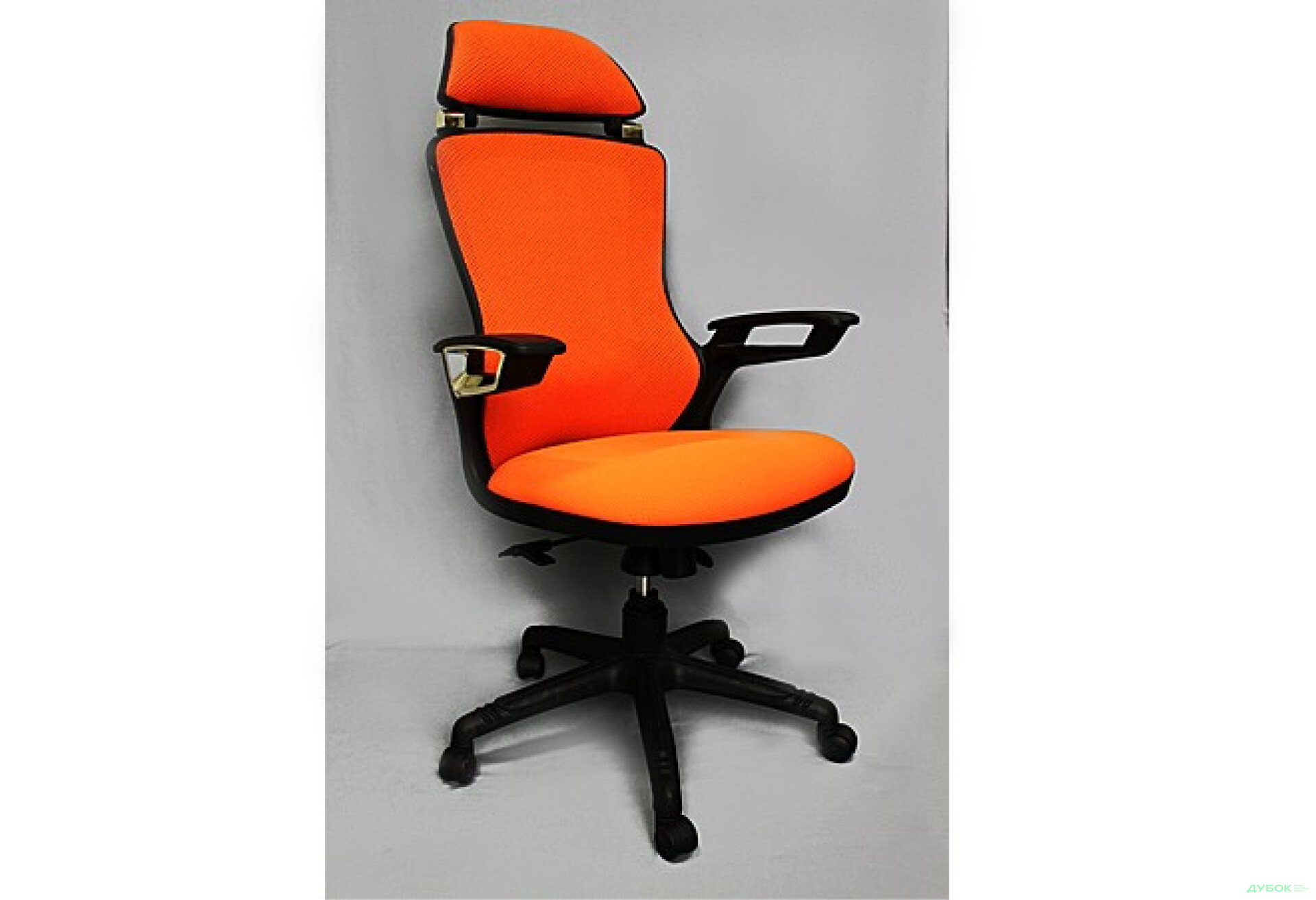 Фото 1 - Кресло Boomer сетка оранжевая, каркас черный арт. 512453 АМФ