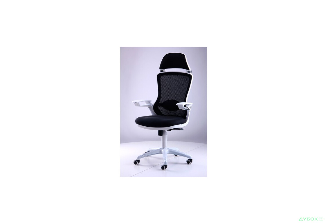 Фото 4 - Кресло Boomer сетка черная, каркас белый арт. 512454 АМФ