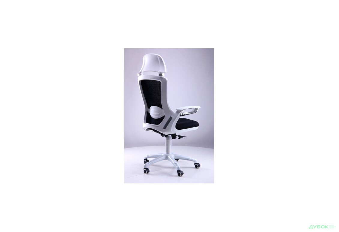 Фото 5 - Кресло Boomer сетка черная, каркас белый арт. 512454 АМФ